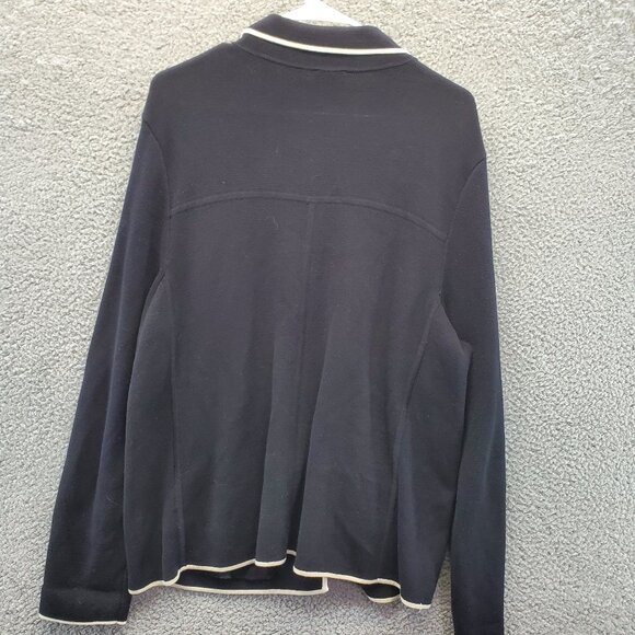 Talbots Sweater Jacket Black 3 Button Pockets - Picture 7 of 7